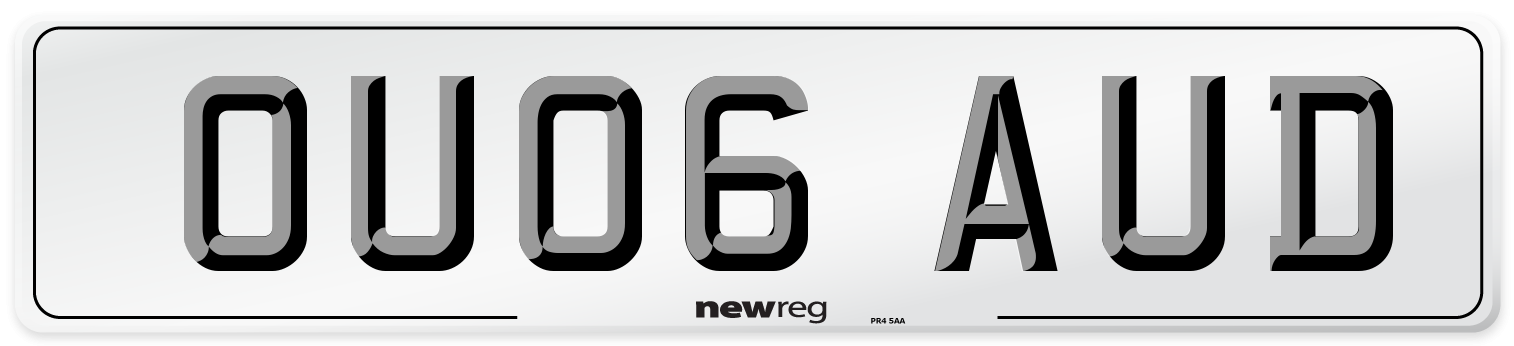OU06 AUD Number Plate from New Reg